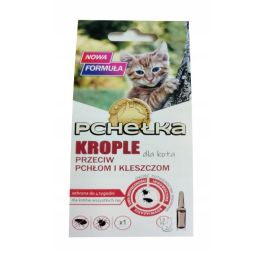 PCHEŁKA Krople dla kota przeciw kleszczom i pchłom 1ml