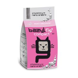 BAZYL Ag+ Compact Baby Powder 10 L żwirek bentonitowy z nano srebrem o zapachu baby powder dla kota