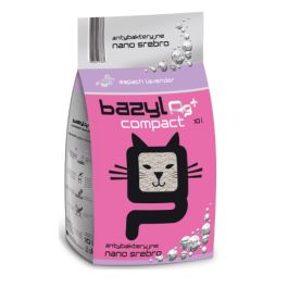 BAZYL Ag+ Compact Lavender 10L żwirek bentonitowy z jonami srebra o zapachu lawendy
