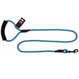 PET NOVA Smycz nylonowa z uchwytem sznur 120 cm / 1 cm błękitna