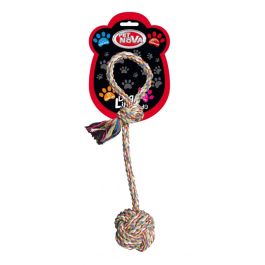 PET NOVA Piłka na sznurze bawełniana 5 x 27 cm superdental