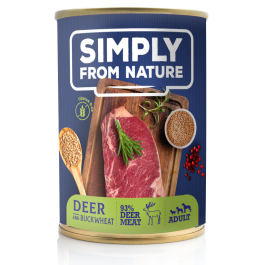 SIMPLY FROM NATURE Mokra karma dla psa Jeleń z kaszą gryczaną 400 g
