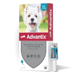 BAYER ADVANTIX Roztwór do nakrapiania dla psów od 4 do 10 kg (4 x 1ml)