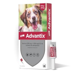 BAYER ADVANTIX Roztwór do nakrapiania dla psów od 10 do 25 kg (4 x 2,5 ml)