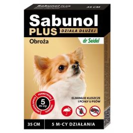 OBROŻA SABUNOL PLUS 35 CM D/PSA  P/PCHŁOM I KLESZCZOM *5 MIESIĘCY