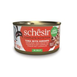 SCHESIR Tuńczyk z krewetkami w galaretce dla kotów 85 g