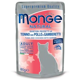 MONGE Karma dla kota Tuńczyk z kurczakiem i krewetkami 80 g