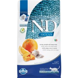 FARMINA N&D Ocean cat adult herring pumpkin and orange 300 g śledź, dynia i pomarańcza dla kota