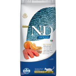 FARMINA N&D Ocean Adult Cat Neutered 10 kg łosoś, orkisz, owies i pomarańcza