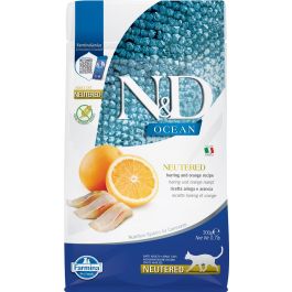 FARMINA N&D Ocean Cat Neutered Adult Herring & Orange 300 g śledź i pomarańcza dla kotów po kastracji