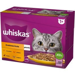 WHISKAS Adult saszetka 12x85g Drobiowa Uczta mokra karma dla dorosłych kotów w galaretce z: kurczakiem, kaczką, drobiem, indykiem