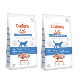 CALIBRA Dog Life Adult Medium Breed Chicken 24 kg (2 x 12 kg)
