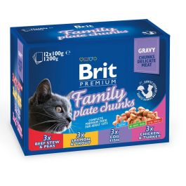 BRIT Premium Cat Zestaw Saszetek Family Plate 12x100g