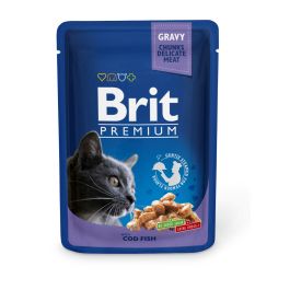 BRIT Premium Cat Adult Cod Fish dorsz saszetka dla kota 24 x 100g