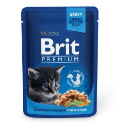 BRIT Premium Kitten kurczak dla kociąt saszetka 24 x 100 g