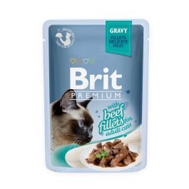 BRIT Premium Cat Fillets in Gravy mokra karma z wołowiną dla kota 24x85 g