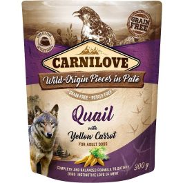 CARNILOVE Dog Paté Quail with Yellow Carrot 300g mokra karma dla psów Przepiórka z żółtą marchwią