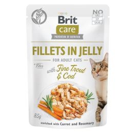 BRIT Care Fillets in Jelly with Fine Trout & Cod 24 x 85 g Dorsz i pstrąg