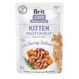 BRIT Care Kitten Fillets in Jelly Savory Salmon 24 x 85 g Łosoś