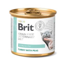 BRIT Veterinary Diet Struvite Turkey&Pea dla kota na schorzenia dróg moczowych 200 g