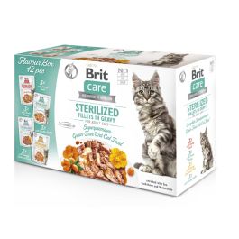 BRIT CARE Fillets in Gravy Box Pouch Sterilized 12X85g dla kotów sterylizowanych