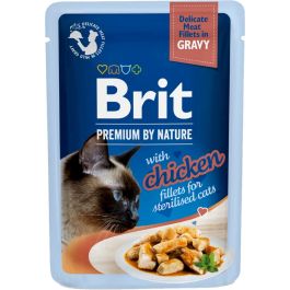 BRIT Premium By Nature Fillets in Gravy for Sterilized cats z kurczakiem 24x85g