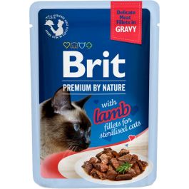 BRIT Premium By Nature Fillets in Gravy for Sterilized cats z jagnięciną 24x85g