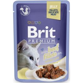 BRIT Premium Cat Delicate fillets in jelly z wołowiną dla kotów 24x85g