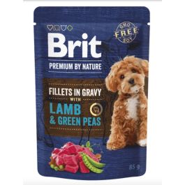 BRIT Premium By Nature Dog Fillets in Gravy z jagnięciną i zielonym groszkiem 24x85g