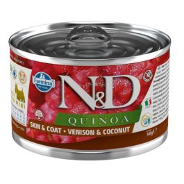 FARMINA N&D Quinoa Dog Venison, coconut 140 g jeleń z kokosem na wzmocnienie skóry i sierści