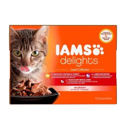 IAMS Cat Delights Adult All Breeds Land In Gravy Pouch 12 X 85 g