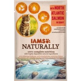 IAMS Naturally Adult Cat with North Atlantic Salmon in Gravy 85 g