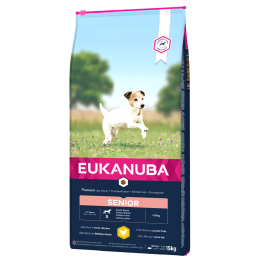 EUKANUBA Caring Senior Small Breed bogata w świeżego kurczaka 15kg