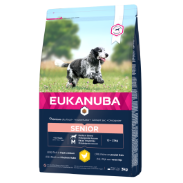 EUKANUBA Caring Senior Medium Breed bogata w świeżego kurczaka 3kg