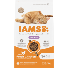 IAMS For Vitality Cat Adult Hairball Chicken 3 kg