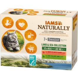 IAMS Naturally Senior Cat Land & Sea Collection mix smaków dla starszych kotów 12x85g