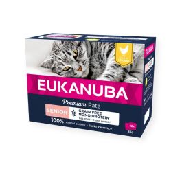 EUKANUBA Grain Free Senior Monoproteinowy pasztet dla starszych kotów Kurczak 12 x 85 g