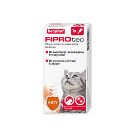 BEAPHAR Fiprotec Cat 50 mg 1 pipeta kropli p/pasożytom