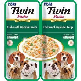 INABA Dog Twin Kurczak, warzywa w bulionie dla psów 2x40 g