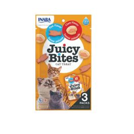 INABA Juicy Bites wilgotne przysmaki ryby i małże dla kota 33,9 g (3x11,3 g)