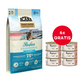 ACANA Pacifica Cat 4,5 kg + APPLAWS Cat Adult Tuna Fillet with Salmon in Jelly tuńczyk i łosoś w galarecie 6 x 70 g GRATIS