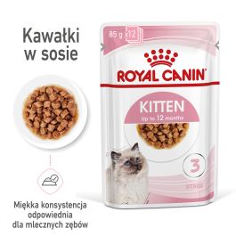 ROYAL CANIN Kitten Instinctive 12x85 g karma mokra w sosie dla kociąt do 12 miesiąca życia