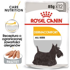 ROYAL CANIN Dermacomfort karma mokra - pasztet dla psów dorosłych o wrażliwej skórze, skłonnej do podrażnień 12 x 85 g