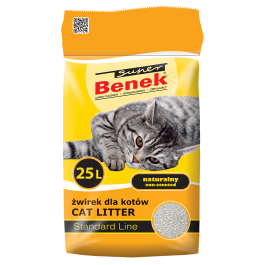 BENEK Super Standard Żwirek bentonitowy naturalny 25 l