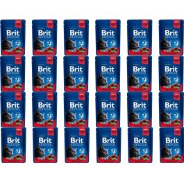BRIT Premium Cat Adult wołowina i groszek saszetka dla kota 24 x 100g