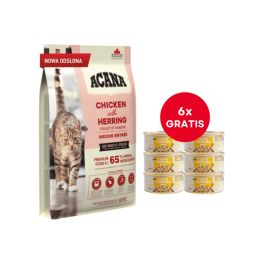 ACANA Indoor Entrée Cat 4,5 kg + APPLAWS Cat Adult Tuna Fillet with Salmon in Jelly tuńczyk i łosoś w galarecie 6 x 70g GRATIS