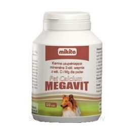 Mikita PET-CALCIUM MEGAVIT uzupełnia niedobory wapnia u psów 50 tbl.