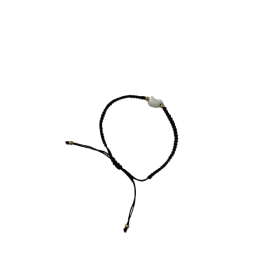 Bransoletka ręcznie tkana z białym kotkiem