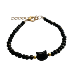 Bransoletka z czarną głową kotka