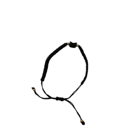 Bransoletka ręcznie tkana z czarnym kotkiem